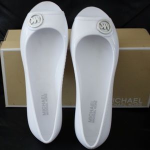 Michael Kors Composition Rubber Ballet Peep Toe
